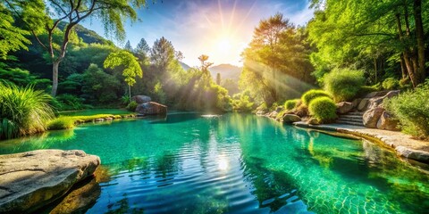 Obraz premium Crystal-Clear Natural Pools: Best Summer Vacation Destinations