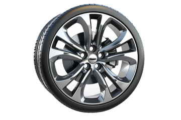 Obraz premium Rugged SUV Alloy Wheel Rim Built for Durability and Style Isolated on Transparent Background