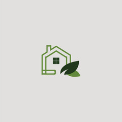 home logo with leaf