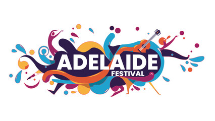 Fototapeta premium Adelaide Festival Colorful Music Logo