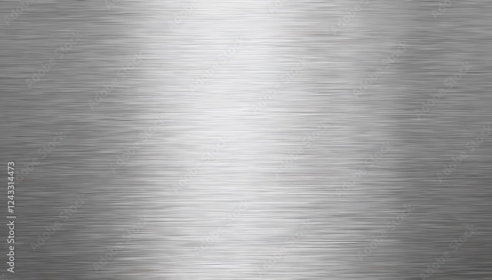 Poster brushed metal texture background with horizontal grain pattern, industrial steel surface for design,