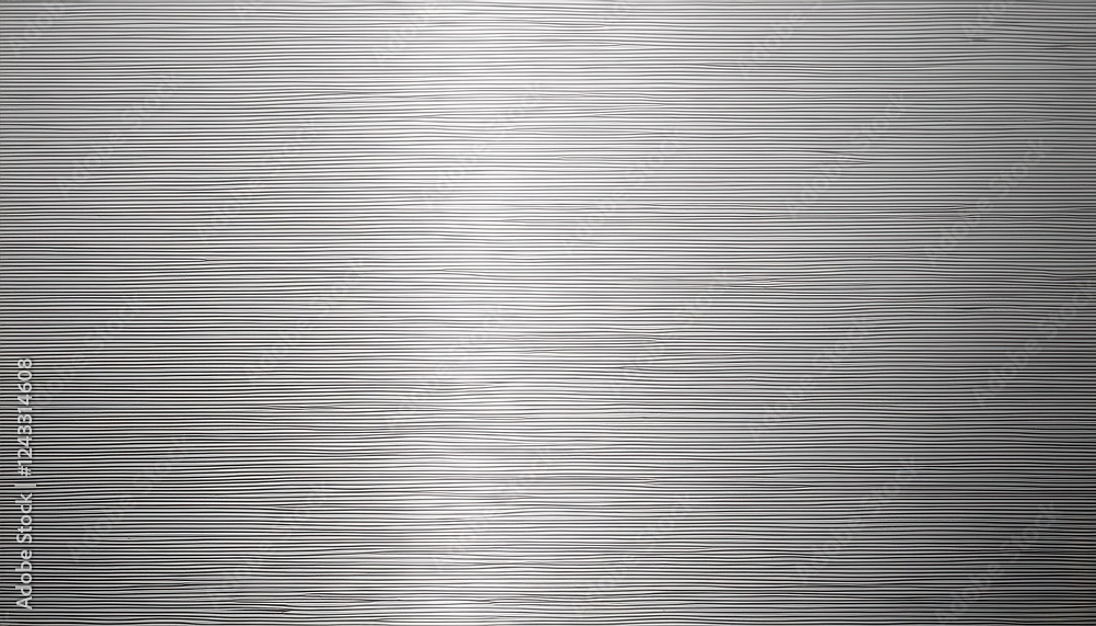 Poster brushed metal texture background with horizontal grain pattern, industrial steel surface for design,