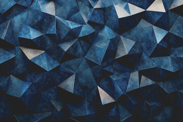 Fototapeta premium Abstract Background Abstract Dark Blue Background Polygon luxury background and modern background.