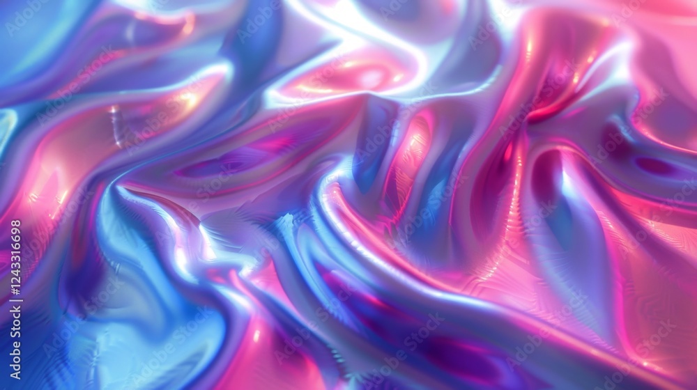 Poster colorful swirling gradients create a mesmerizing abstract background with iridescent textures