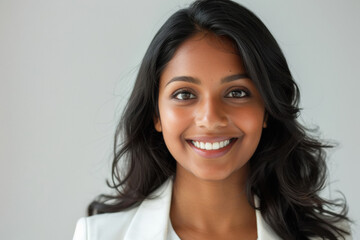 indian businesswoman on white background