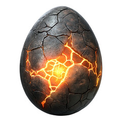 Glowing Cracked Dragon Egg, a mystical artifact radiating light, symbolizing magic and adventure, perfect for fantasy-themed projects