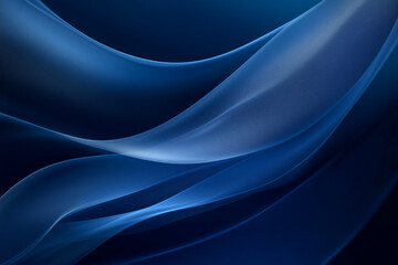 Obraz premium Abstract blue waves flowing smoothly