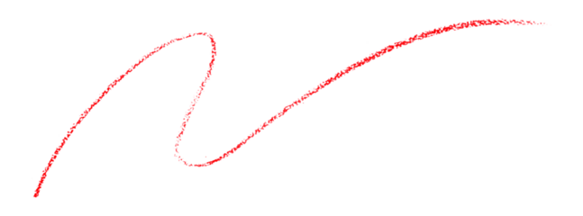 red pencil strokes isolated on transparent background