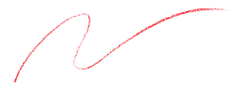 red pencil strokes isolated on transparent background