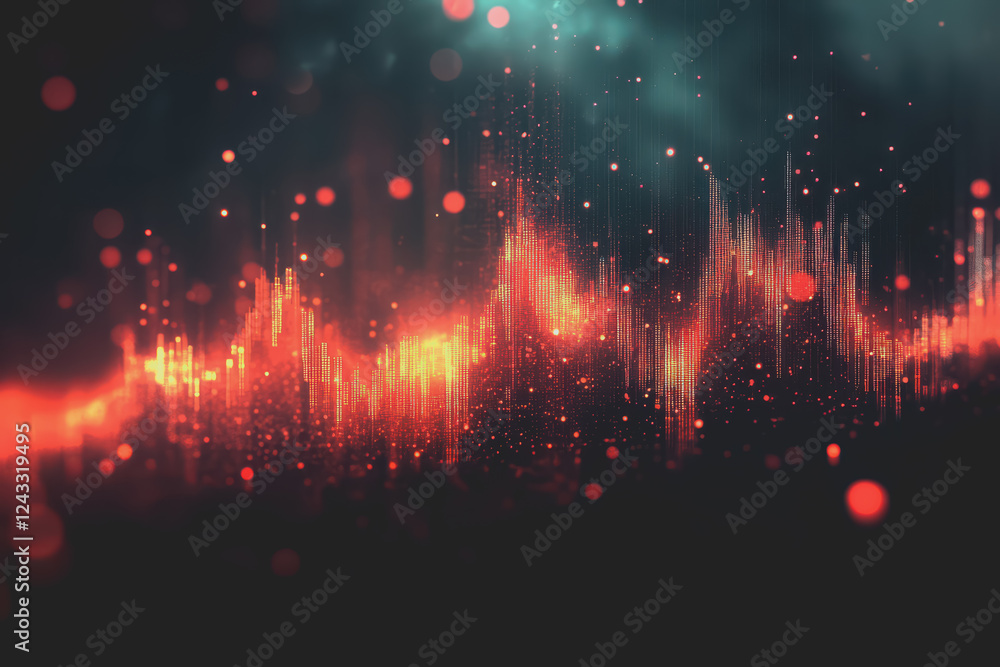 Poster abstract background digital data financial investment and trading graph chart.