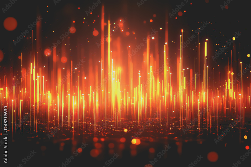 Poster abstract background digital data financial investment and trading graph chart.