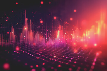 Fototapeta premium Abstract background Digital data financial investment and trading graph chart.
