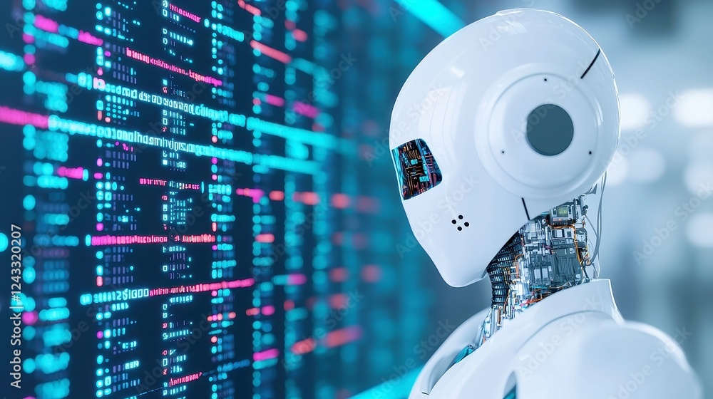 Poster ai cybersecurity investment analysis, advanced ai system evaluates investment strategies, enhancing 
