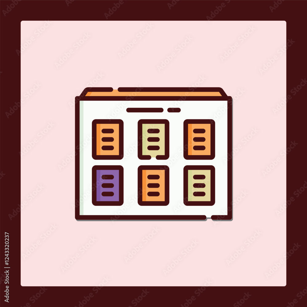 Poster organized to-do list icon: efficient task management