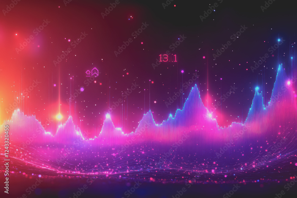 Poster abstract background digital data financial investment and trading graph chart.