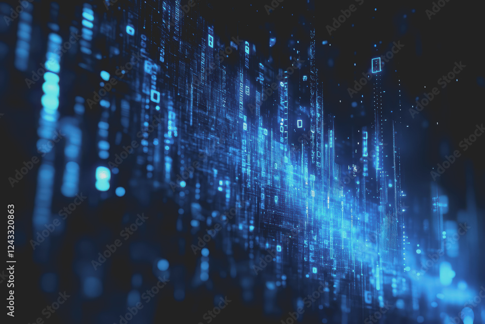 Poster abstract background digital data financial investment and trading graph chart.