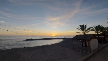sunset at the beach