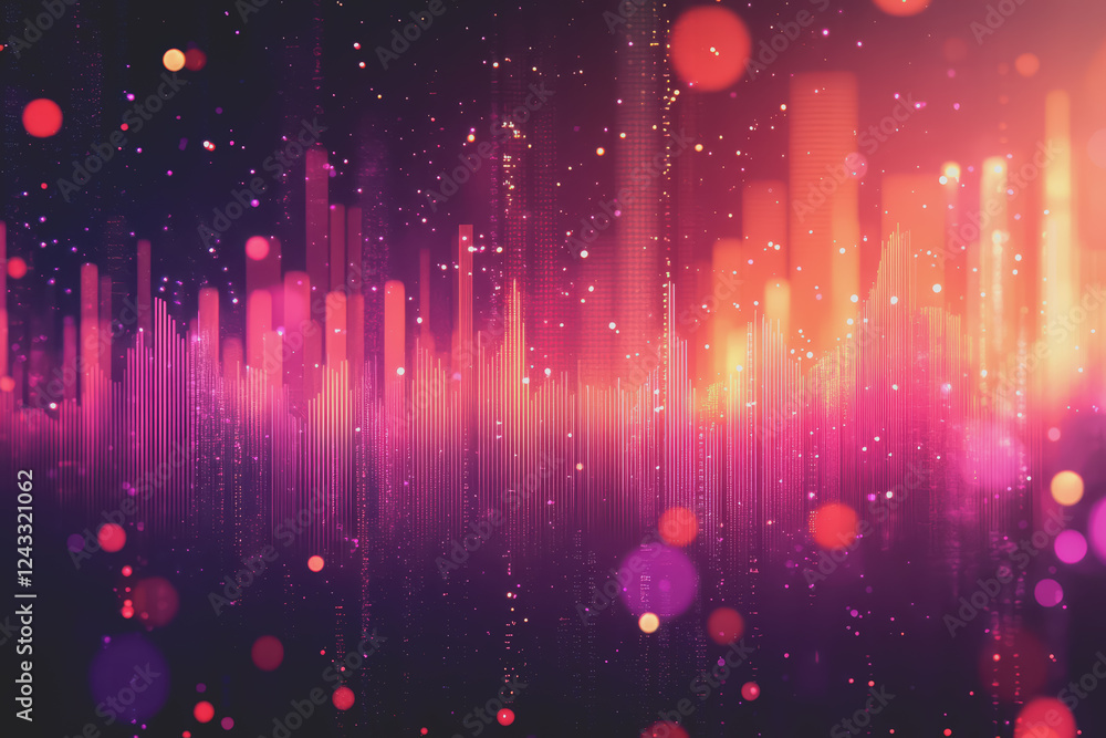 Aufkleber abstract background digital data financial investment and trading graph chart.