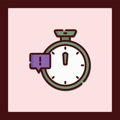 Urgent Deadline Reminder: Stopwatch Icon Notification