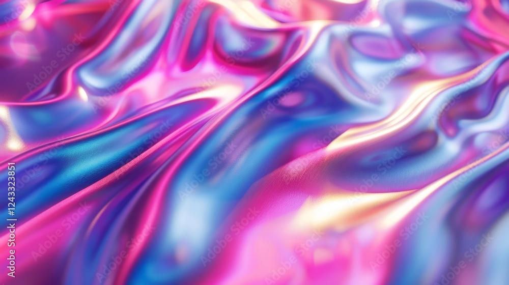 Poster colorful iridescent abstract background with smooth gradients and flowing patterns in pastel hues