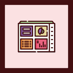 Modern Dashboard Icon: Data Visualization and Analytics