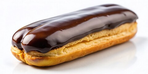 Delicious Dark Chocolate Eclair: Tilt-Shift Miniature Dessert Photography
