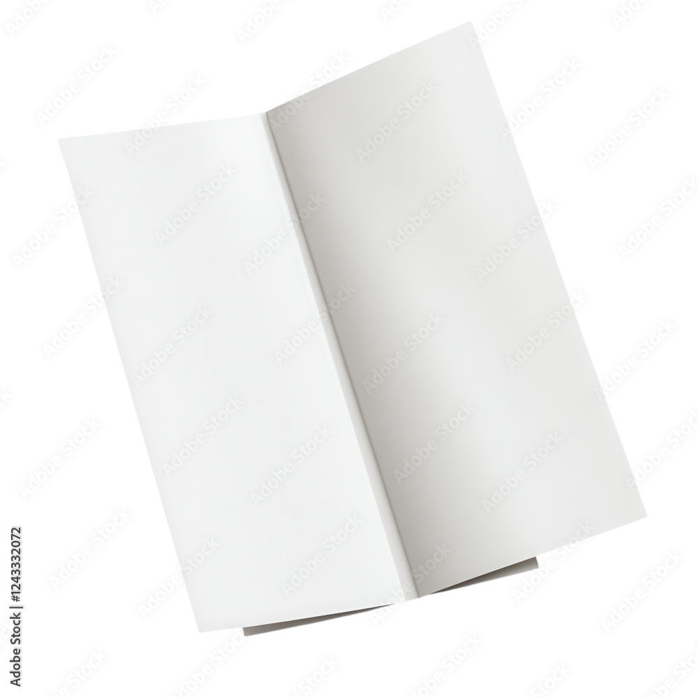 Poster blank brochure mock-up featuring folded sections, ideal for showcasing design layouts, presented on 
