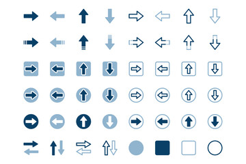 いろいろな矢印のアイコンイラストセット