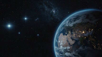 Obraz premium earth, planet, space, globe, world, map, blue, night, 3d, global, sphere, universe, atmosphere, astronomy, galaxy, ocean, sun, continent, light, europe, sea, cosmos, australia, star, nature