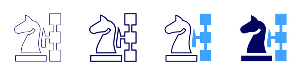 Brand campaign icon in 4 different styles. Thin Line, Line, Bold, and Bold Line. Duotone style. Editable stroke