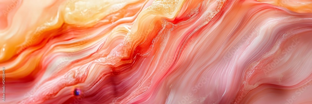 Poster abstract pastel grapefruit and tangerine gradient background with wavy texture, minimalist design