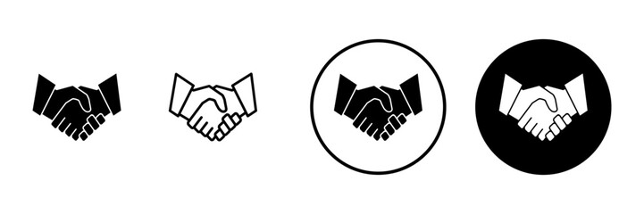Handshake icon vector. business handshake sign and symbol. contact agreement