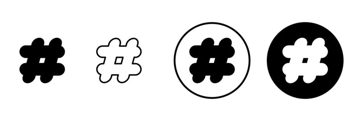Hashtag icon vector. hashtag sign and symbol