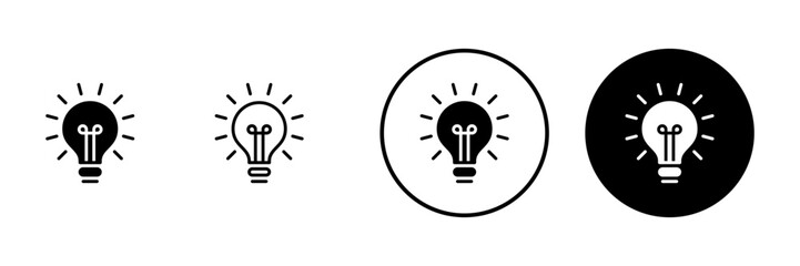 Lamp icon vector. Light bulb sign and symbol. idea symbol.