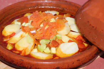 Fresh Tajine Close-up, Traditional Moroccan Food
