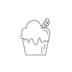 ice cream line icon