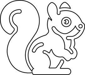 Squirrel Icon.simple flat squirrel icon silhouette vector.this is forest wild animal running standing and jumping vector squirrel.Vector squirrel silhouette view side for retro logo.