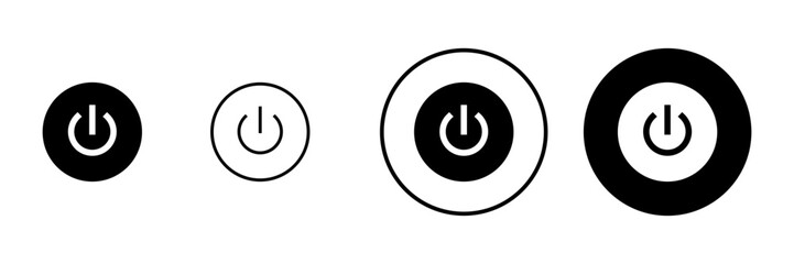 Power icon vector. Power Switch sign and symbol. Electric power