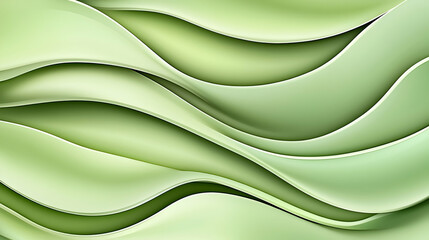 Obraz premium Abstract flowing green curves background. Suitable for website header or presentation background