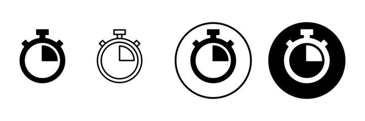 Stopwatch icon vector. Timer sign and symbol. Countdown icon. Period of time