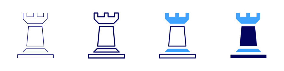 Growth research icon in 4 different styles. Thin Line, Line, Bold, and Bold Line. Duotone style. Editable stroke