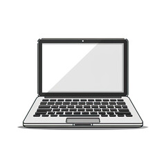 Laptop isolated on white background