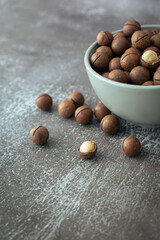 Mkadamia nuts on the table