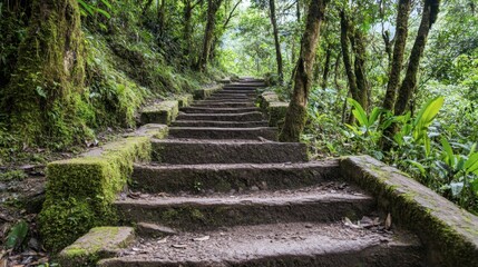The tranquil hiking trails of the Jade Mountain National Park, offering breathtaking views and diverse flora and fauna.
