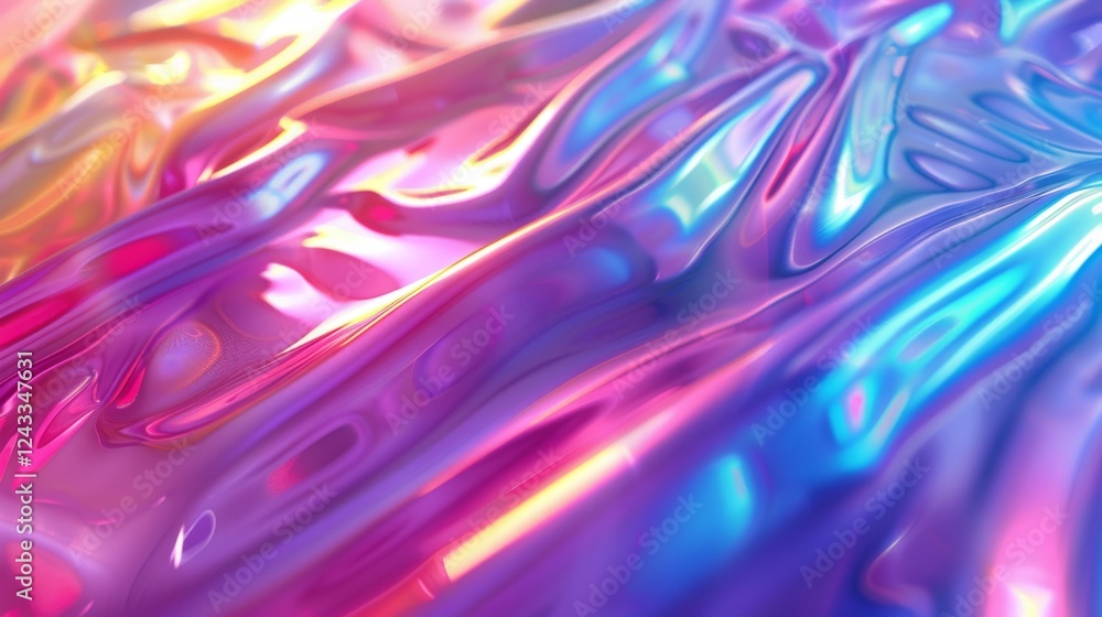 Poster stunning iridescent gradient art background in vibrant colors showcasing fluid textures and abstract