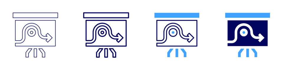 Sales campaign icon in 4 different styles. Thin Line, Line, Bold, and Bold Line. Duotone style. Editable stroke