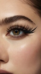 Fototapeta premium High-Quality Lash Clusters with Fine, Wispy Fibers and Thin Bands Isolated on a White Background