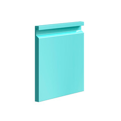 3d render of kitchen facade, blueclassic kitchen facade, kitchen cabinet door, side view