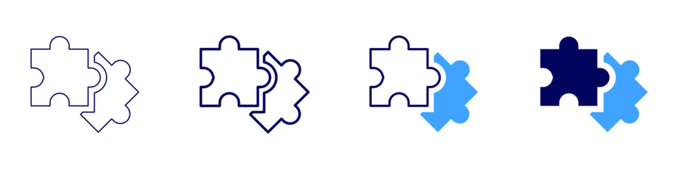 Sales metrics icon in 4 different styles. Thin Line, Line, Bold, and Bold Line. Duotone style. Editable stroke