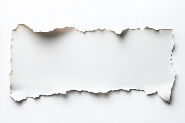 Torn paper frame, white background, studio shot, mockup